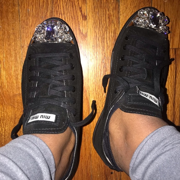 SOLD Miu Miu - Scamosciato black sneaker - Picture 2 of 8